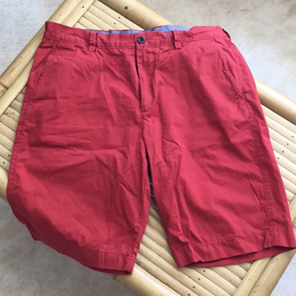 J. Crew men’s red shorts size 34, super soft, worn only 1-2 times